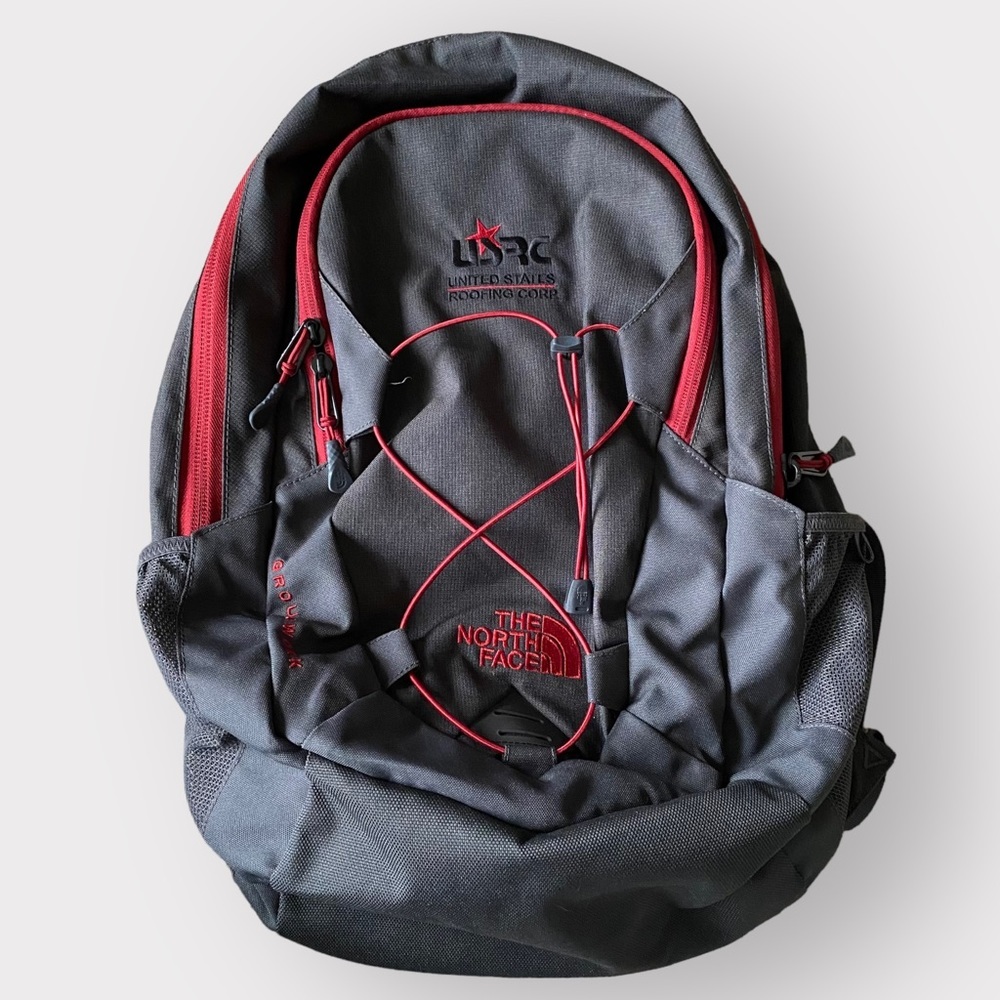 The North Face Black and Red Backpack